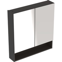 Immagine di Geberit SELNOVA SQUARE mobile specchio L.59 cm, due ante a chiusura ammortizzata, colore lava finitura opaco 501.265.00.1