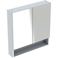 Immagine di Geberit SELNOVA SQUARE mobile specchio L.79 cm, due ante a chiusura ammortizzata, colore bianco finitura lucido 501.268.00.1