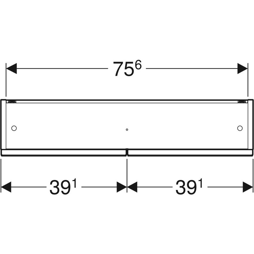 Immagine di Geberit SELNOVA SQUARE mobile specchio L.79 cm, due ante a chiusura ammortizzata, finitura noce americano chiaro 501.271.00.1