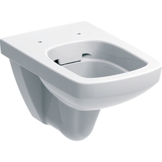 Immagine di Geberit SELNOVA SQUARE vaso sospeso a cacciata Rimfree, senza sedile, colore bianco finitura lucido 500.275.01.1