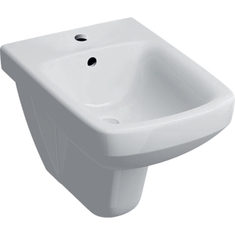 Immagine di Geberit SELNOVA SQUARE bidet sospeso, con foro rubinetteria e troppopieno, colore bianco finitura lucido 500.271.01.1