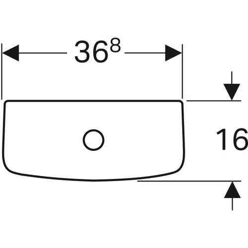 Immagine di Geberit SELNOVA SQUARE cassetta di risciacquo esterna monoblocco, con risciacquo a due quantità e allacciamento idrico laterale, colore bianco finitura lucido 501.578.01.1