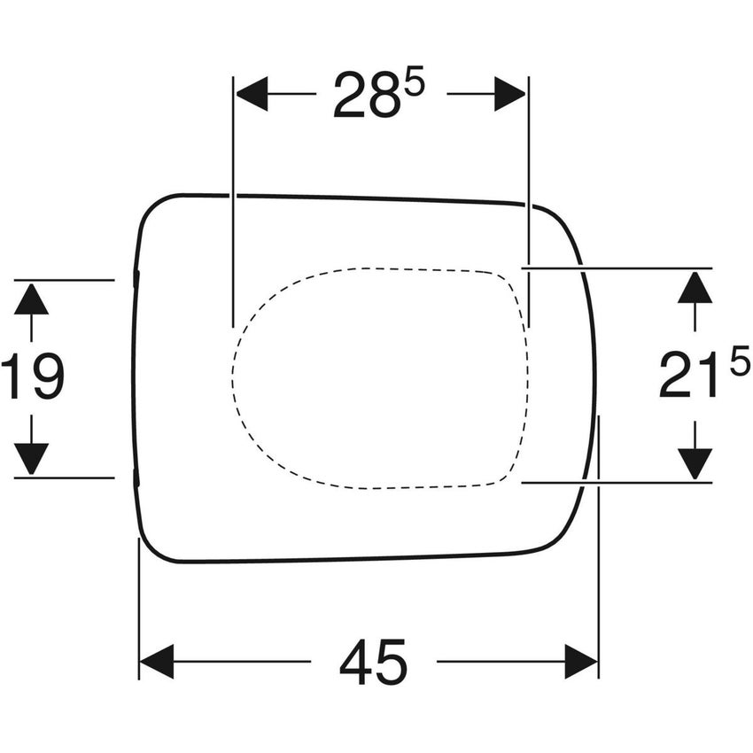 Immagine di Geberit SELNOVA SQUARE sedile con fissaggio dall'alto e chiusura ammortizzata, colore bianco finitura lucido 500.334.01.1