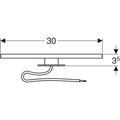 Immagine di Geberit illuminazione per mobile specchio, finitura cromo 501.280.00.1