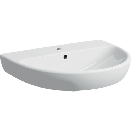 Immagine di Geberit SELNOVA lavabo L.65 cm, con foro rubinetteria e troppopieno, colore bianco finitura lucido 500.297.01.7