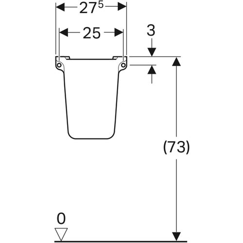 Immagine di Geberit SELNOVA semicolonna per lavabo, colore bianco finitura lucido 500.329.01.7