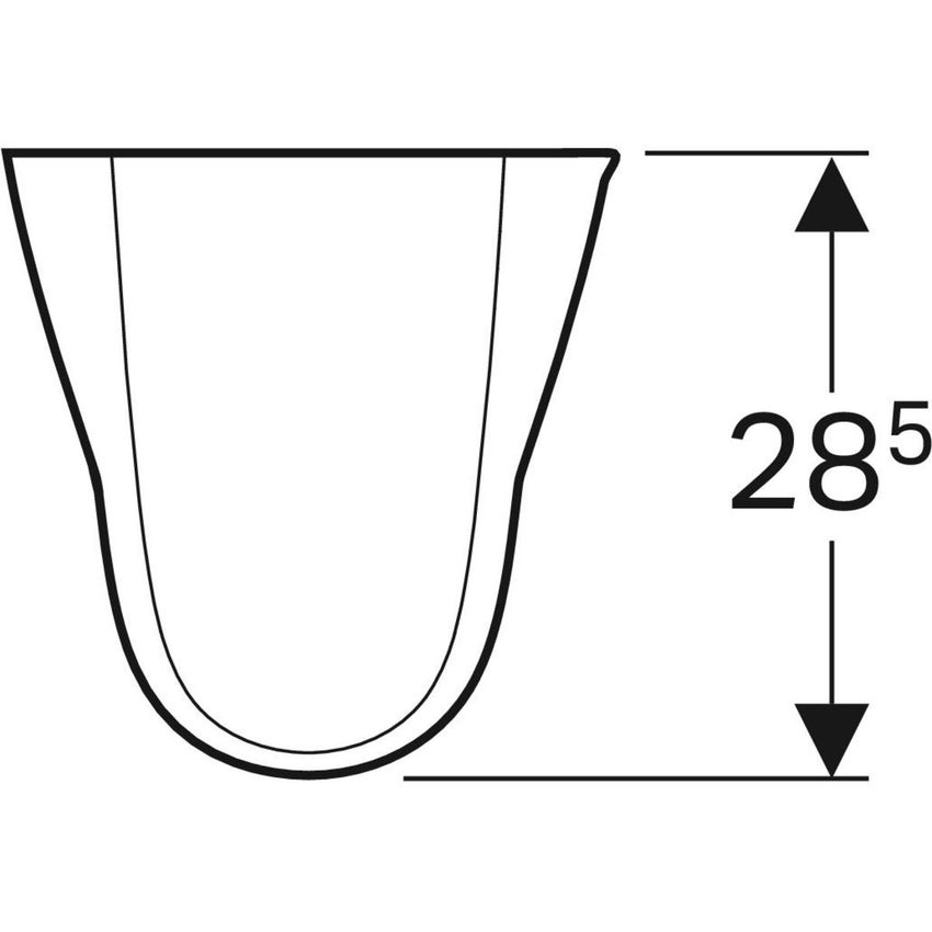 Immagine di Geberit SELNOVA semicolonna per lavabo, colore bianco finitura lucido 500.329.01.7