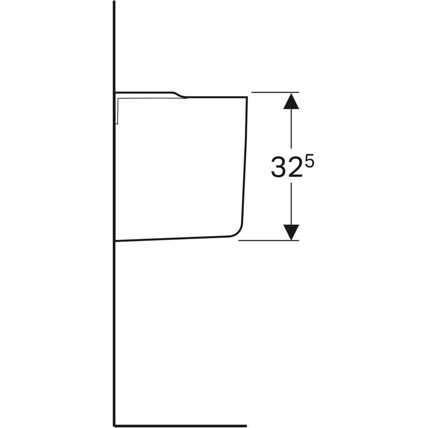 Immagine di Geberit SELNOVA semicolonna per lavabo, colore bianco finitura lucido 500.329.01.7