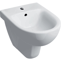 Immagine di Geberit SELNOVA bidet sospeso, con foro rubinetteria e troppopieno, colore bianco finitura lucido 500.264.01.7