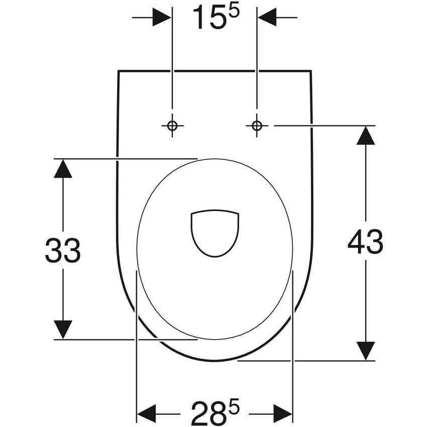 Geberit 500.844.00.7 SELNOVA vaso a pavimento, a filo parete, senza sedile,  con scarico orizzontale o verticale e fissaggio nascosto, colore bianco  finitura lucido