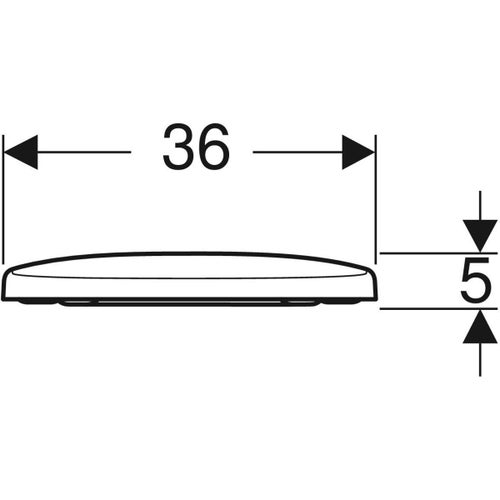 Immagine di Geberit SELNOVA sedile con cerniere in materiale sintetico e fissaggio dal basso, senza chiusura ammortizzata, colore bianco finitura lucido 500.330.01.1