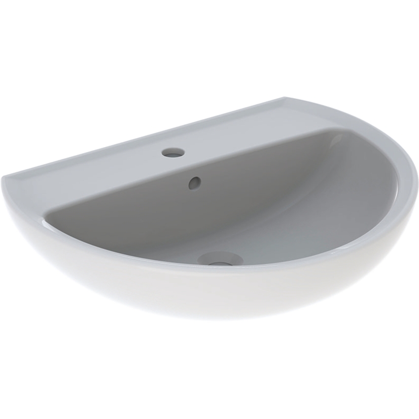 Immagine di Geberit COLIBRI' lavabo L.65 cm, con foro per rubinetteria e troppopieno, colore bianco finitura lucido 500.900.00.1