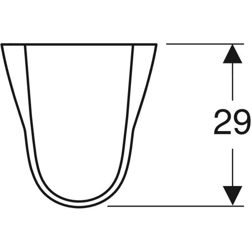Immagine di Geberit COLIBRI' semicolonna per lavabo, colore bianco finitura lucido 500.872.00.1