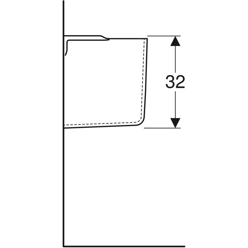 Immagine di Geberit COLIBRI' semicolonna per lavabo, colore bianco finitura lucido 500.872.00.1