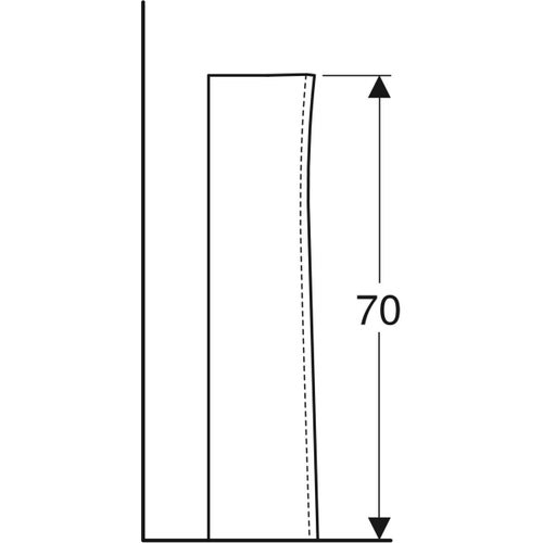 Immagine di Geberit COLIBRI' colonna per lavabo, colore bianco finitura lucido 500.895.00.1