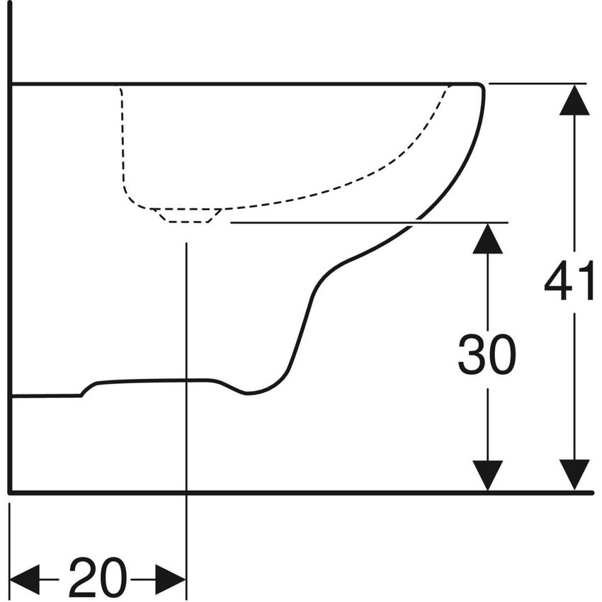 Immagine di Geberit COLIBRI' bidet sospeso, con foro per rubinetteria e troppopieno, colore bianco finitura lucido 500.873.00.1