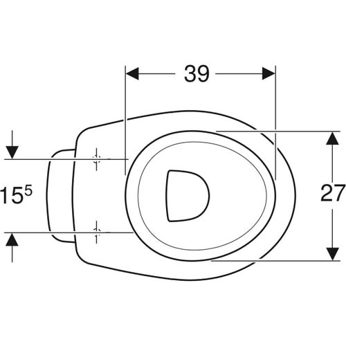 Immagine di Geberit COLIBRI' vaso a pavimento a cacciata, senza sedile, con scarico verticale, colore bianco finitura lucido 500.856.00.1