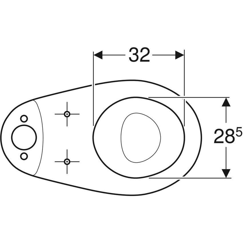 Immagine di Geberit COLIBRI' vaso a pavimento a cacciata, senza sedile, per cassetta di risciacquo esterna monoblocco, con scarico orizzontale, colore bianco finitura lucido 500.859.00.1