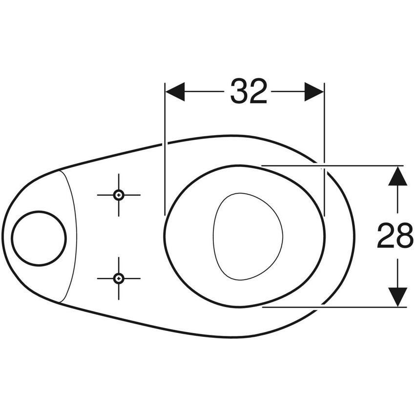 Immagine di Geberit COLIBRI' vaso a pavimento a cacciata, senza sedile, per cassetta di risciacquo esterna monoblocco, con scarico verticale, colore bianco finitura lucido 500.858.00.1
