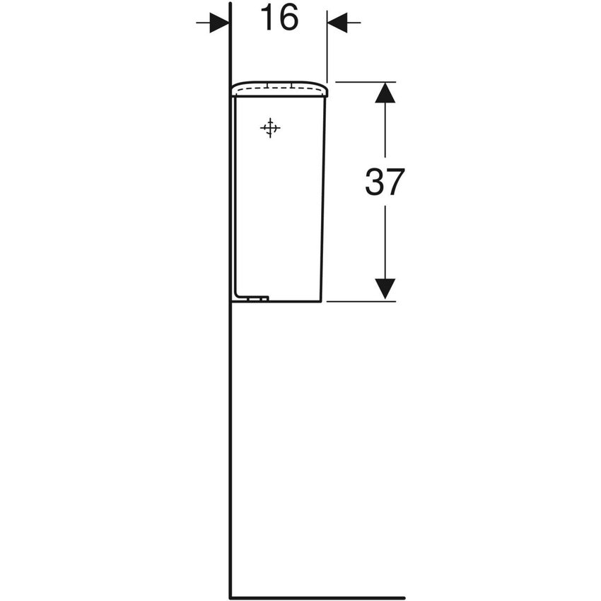 Cassetta wc esterna 2 pulsanti attacco laterale bianco lucido codice prod:  500.874.00.1 GEBERIT