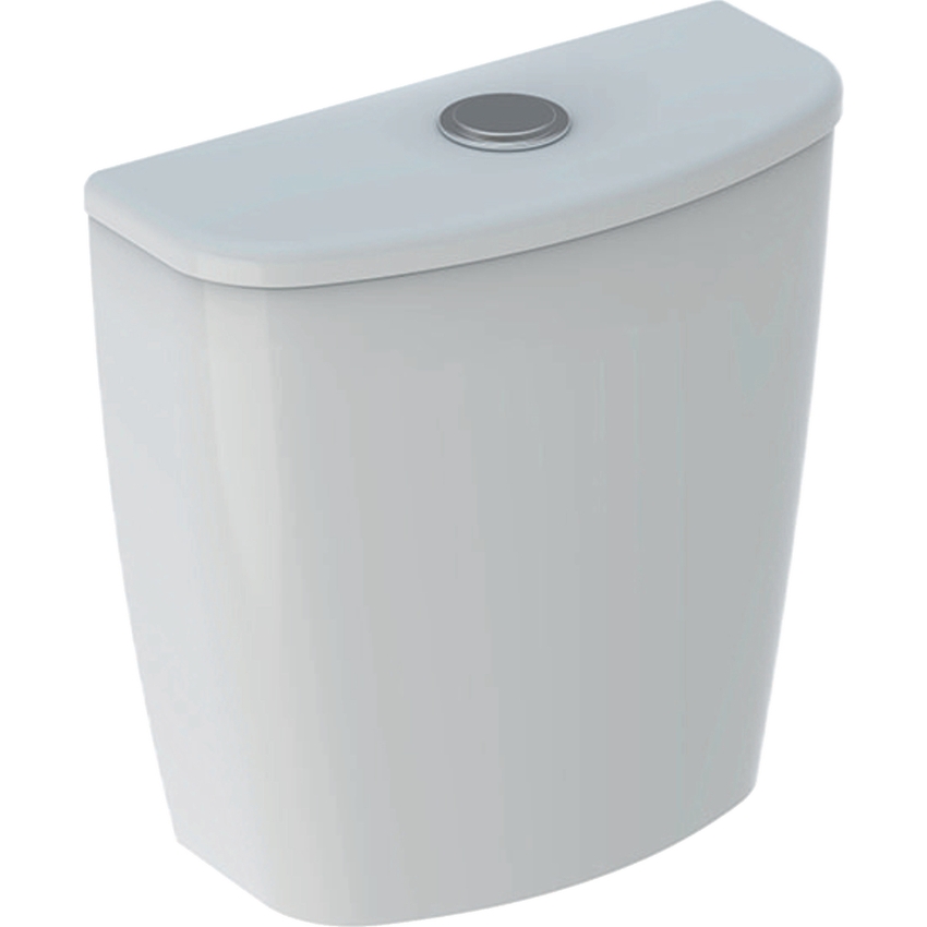 Immagine di Geberit COLIBRI' cassetta di risciacquo esterna monoblocco, con risciacquo a due quantità e allacciamento idrico laterale, colore bianco finitura lucido 500.874.00.1