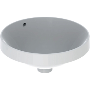 Immagine di Geberit VARIFORM lavabo rotondo soprapiano da incasso 40 cm, colore bianco finitura lucido 500.700.01.2