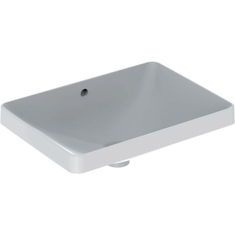 Immagine di Geberit VARIFORM lavabo rettangolare L.55 cm, da incasso, senza foro rubinetteria, con troppopieno, colore bianco finitura lucido 500.736.01.2