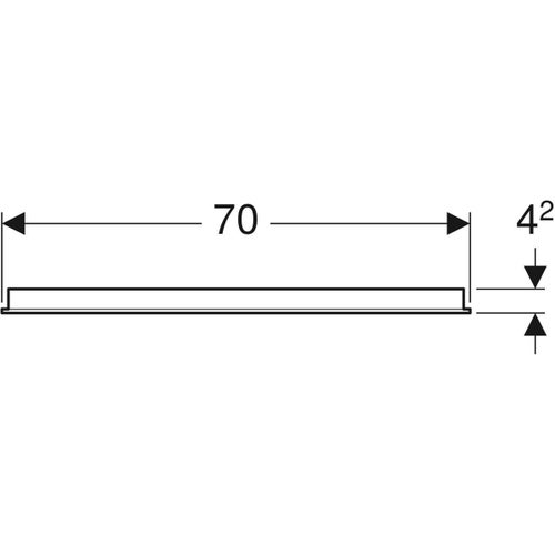 Immagine di Geberit OPTION specchio 70 cm con illuminazione led posizionata a destra e sinistra 500.587.00.1