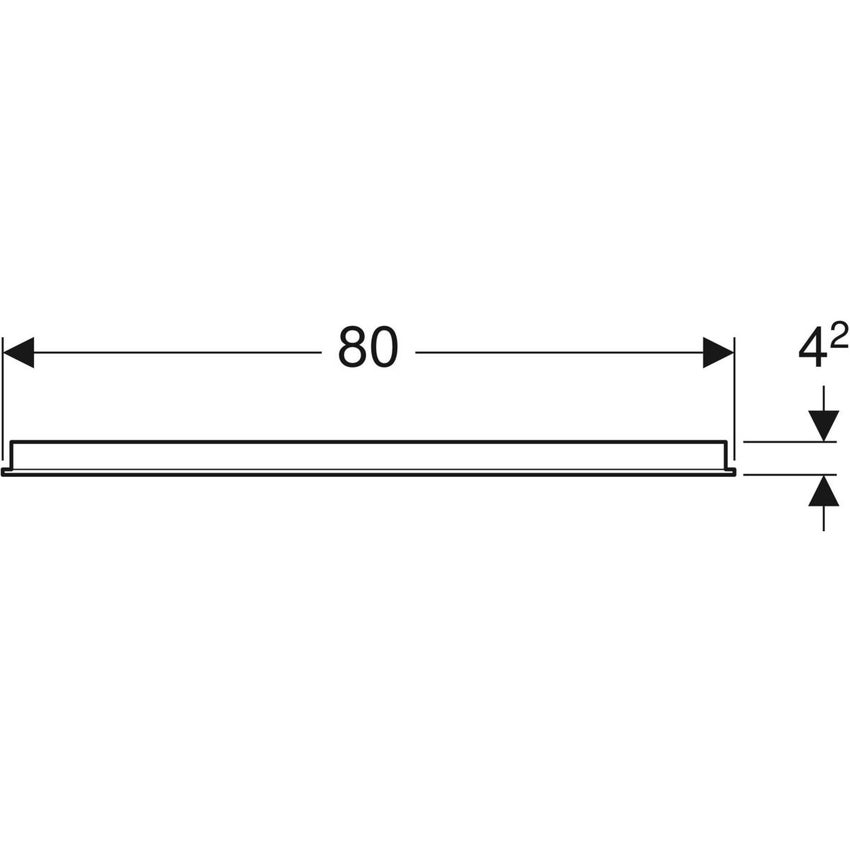 Immagine di Geberit OPTION specchio 80 cm con illuminazione led posizionata a destra e sinistra 500.588.00.1