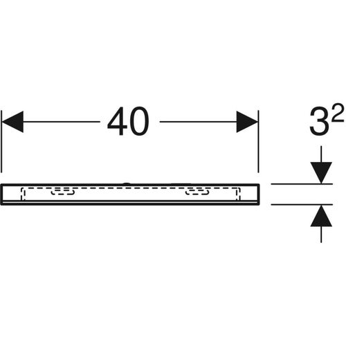 Immagine di Geberit OPTION specchio L.40 cm, con angoli tondi e con illuminazione led in alto 819240000