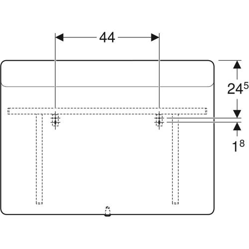 Immagine di Geberit OPTION specchio L.90 cm, con angoli tondi e con illuminazione led in alto 819200000