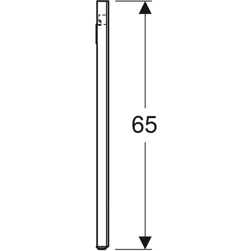 Geberit 819220000 OPTION specchio L.120 cm, con angoli tondi e con  illuminazione led in alto