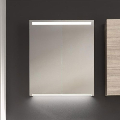 Immagine di Geberit OPTION specchio contenitore L.50 cm, con specchi interni ed esterni, colore bianco finitura opaco 500.257.00.1