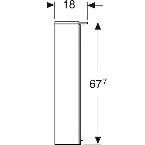 Immagine di Geberit OPTION specchio contenitore L.60 cm, con specchi interni ed esterni, colore bianco finitura opaco 500.273.00.1