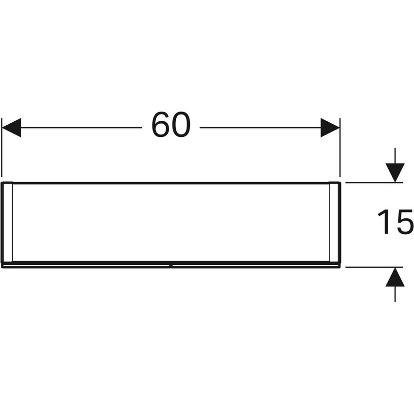 Immagine di Geberit OPTION specchio contenitore L.60 cm, con corpo e due ante dotati di specchi interni ed esterni e illuminazione led 500.582.00.1
