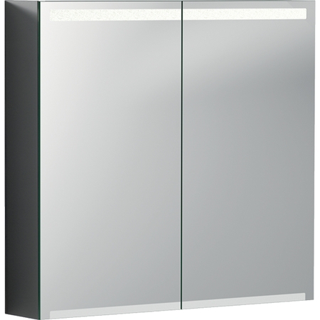 Immagine di Geberit OPTION specchio contenitore L.75 cm, con corpo e due ante dotati di specchi interni ed esterni e illuminazione led 500.205.00.1