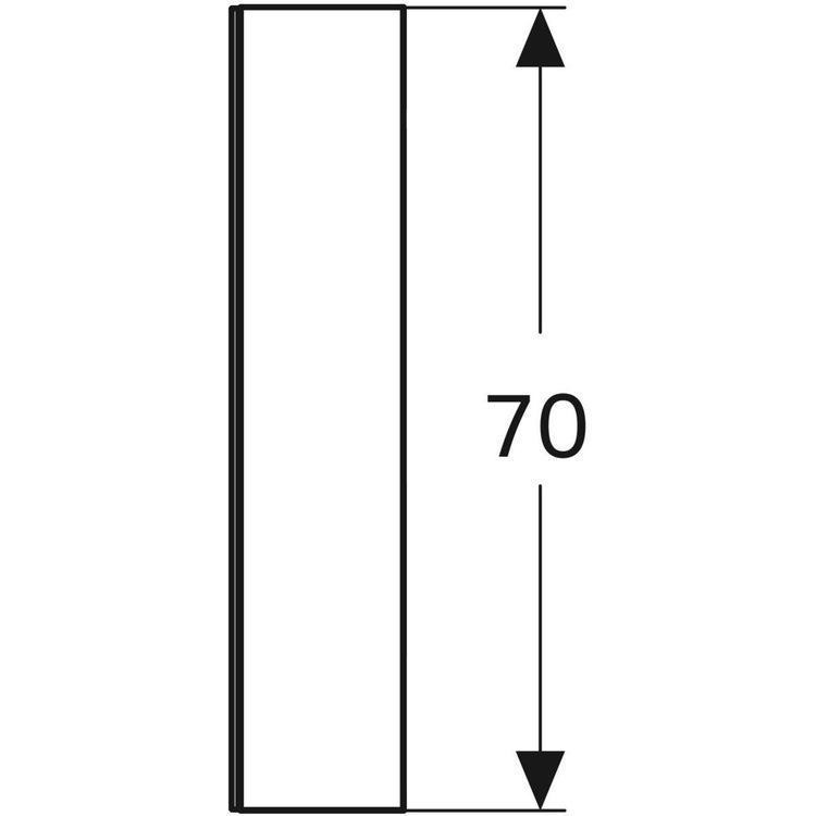 Geberit 500.207.00.1 OPTION specchio contenitore L.120 cm, con corpo e tre  ante dotate di specchi interni ed esterni e illuminazione led