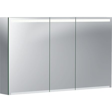 Immagine di Geberit OPTION specchio contenitore L.120 cm, con corpo e tre ante dotate di specchi interni ed esterni e illuminazione led 500.207.00.1