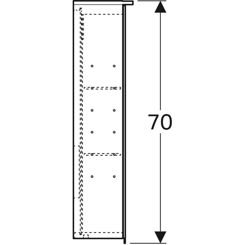 Immagine di Geberit OPTION specchio contenitore L.120 cm, con tre ante dotate di specchi esterni e interni, illuminazione led e presa USB 500.592.00.1