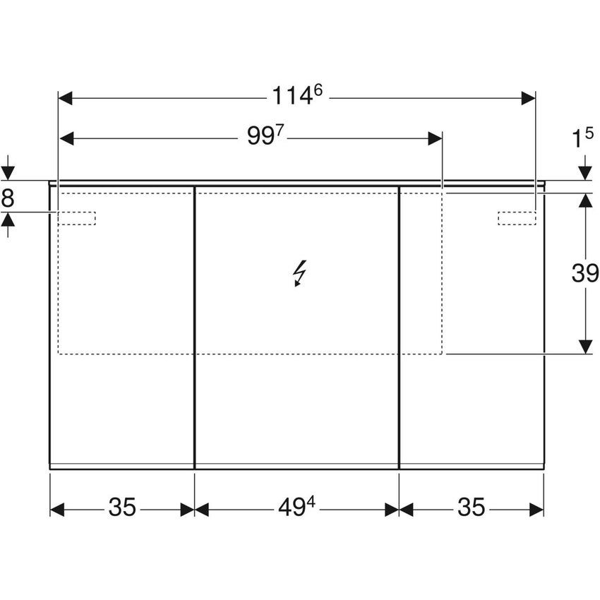 Specchiera contenitore a 4 ante Tracci