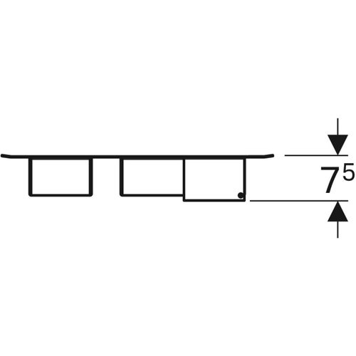Immagine di Geberit Lavagna magnetica colore grigio sabbia finitura opaco, portaoggetti colore grigio lava opaco 500.649.JL.2