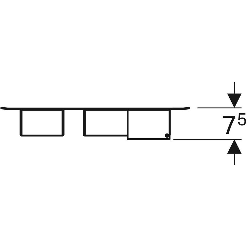 Immagine di Geberit Lavagna magnetica colore lava finitura opaco, portaoggetti colore grigio lava opaco 500.649.JK.2