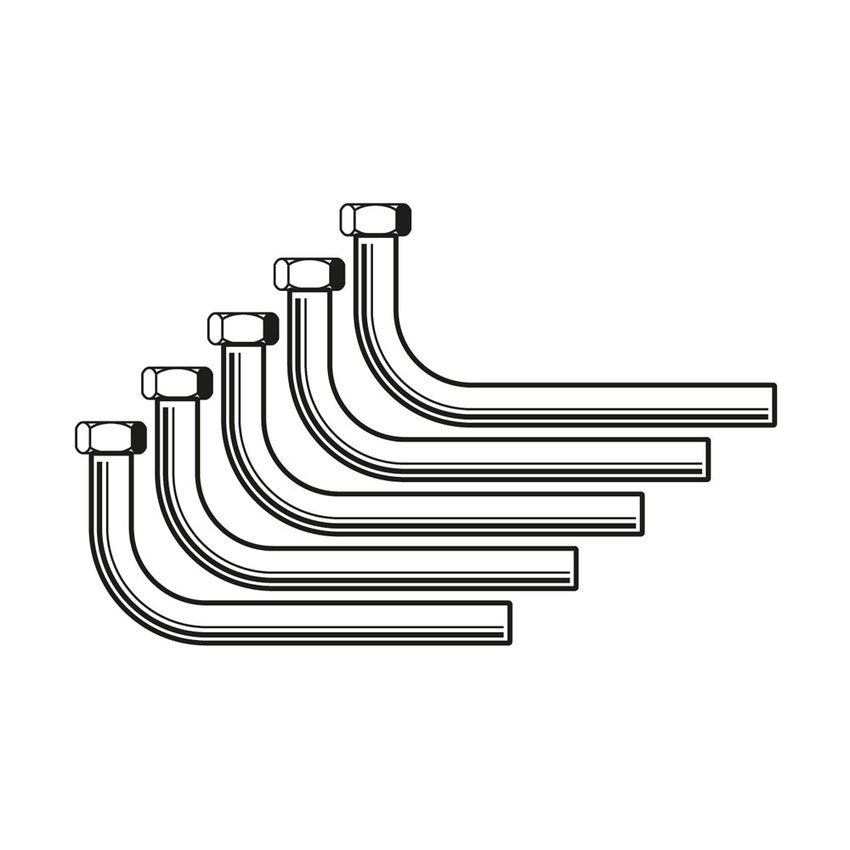 Immagine di Bosch Kit di tubi in rame sagomati a 90° per collegamento idraulico in orizzontale 7716050154