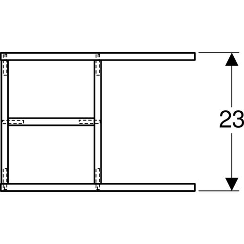 Immagine di Geberit Inserto per cassetti con suddivisione a T per cassetto superiore, colore grigio chiaro 501000000