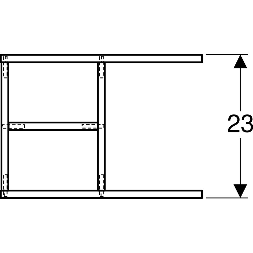 Immagine di Geberit Inserto per cassetti con suddivisione a T per cassetto superiore, colore grigio chiaro 501000000