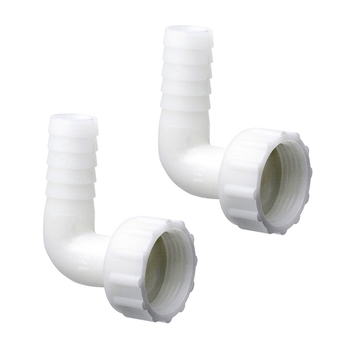 Immagine di RBM Coppia di raccordi portagomma a gomito completi di guarnizione sede piana DN 16  32880516