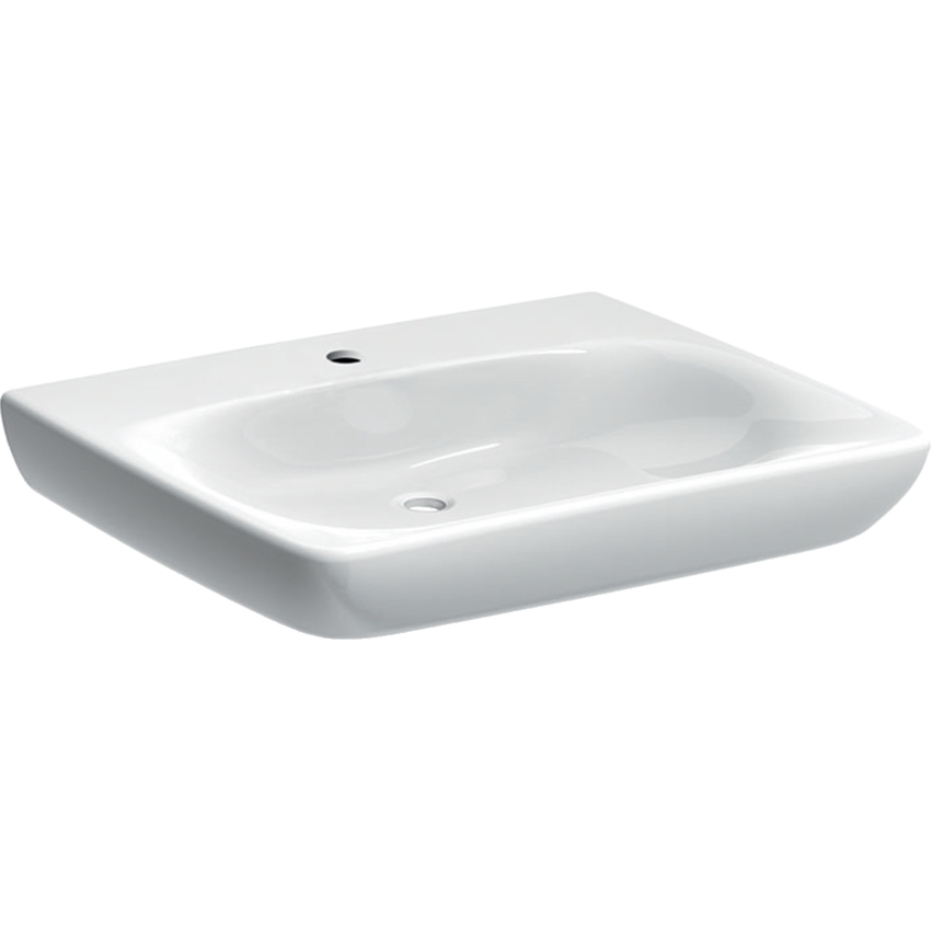 Immagine di Geberit SELNOVA COMFORT lavabo L.65 cm, per disabili, senza troppopieno, colore bianco finitura lucido 500.188.01.1