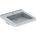 Immagine di Geberit SELNOVA COMFORT SQUARE lavabo L.55 cm, per disabili, con troppopieno e foro per rubinetteria, colore bianco finitura lucido 500.785.00.1