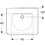 Immagine di Geberit SELNOVA COMFORT SQUARE lavabo L.65 cm, per disabili, senza troppopieno e senza foro per rubinetteria, colore bianco finitura lucido 500.790.01.1