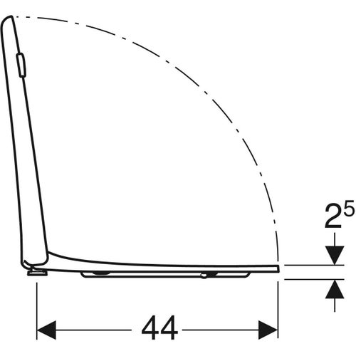 Immagine di Geberit SELNOVA COMFORT sedile del vaso per disabili, fissaggio dal basso, colore bianco 500.133.00.1